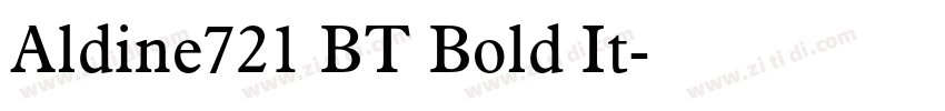 Aldine721 BT Bold It字体转换